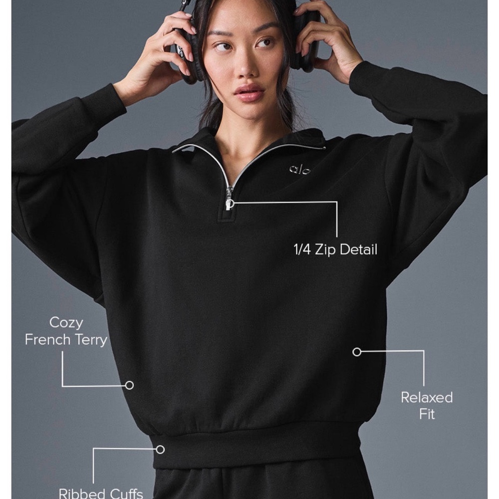 NWT Alo accolade 1/4 Zip Pullover Small
